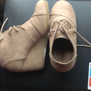 Slightly wore wedge booties